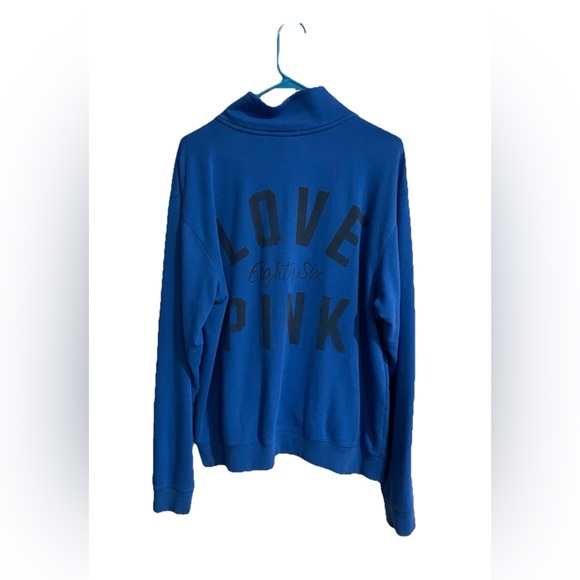 Love Pink 86 Victorias Secret Womens Pullover Quarter Zip
Sweatshirt Blue Size L - Picture 2 of 10